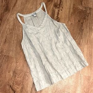 Tank embroidered eyelet design